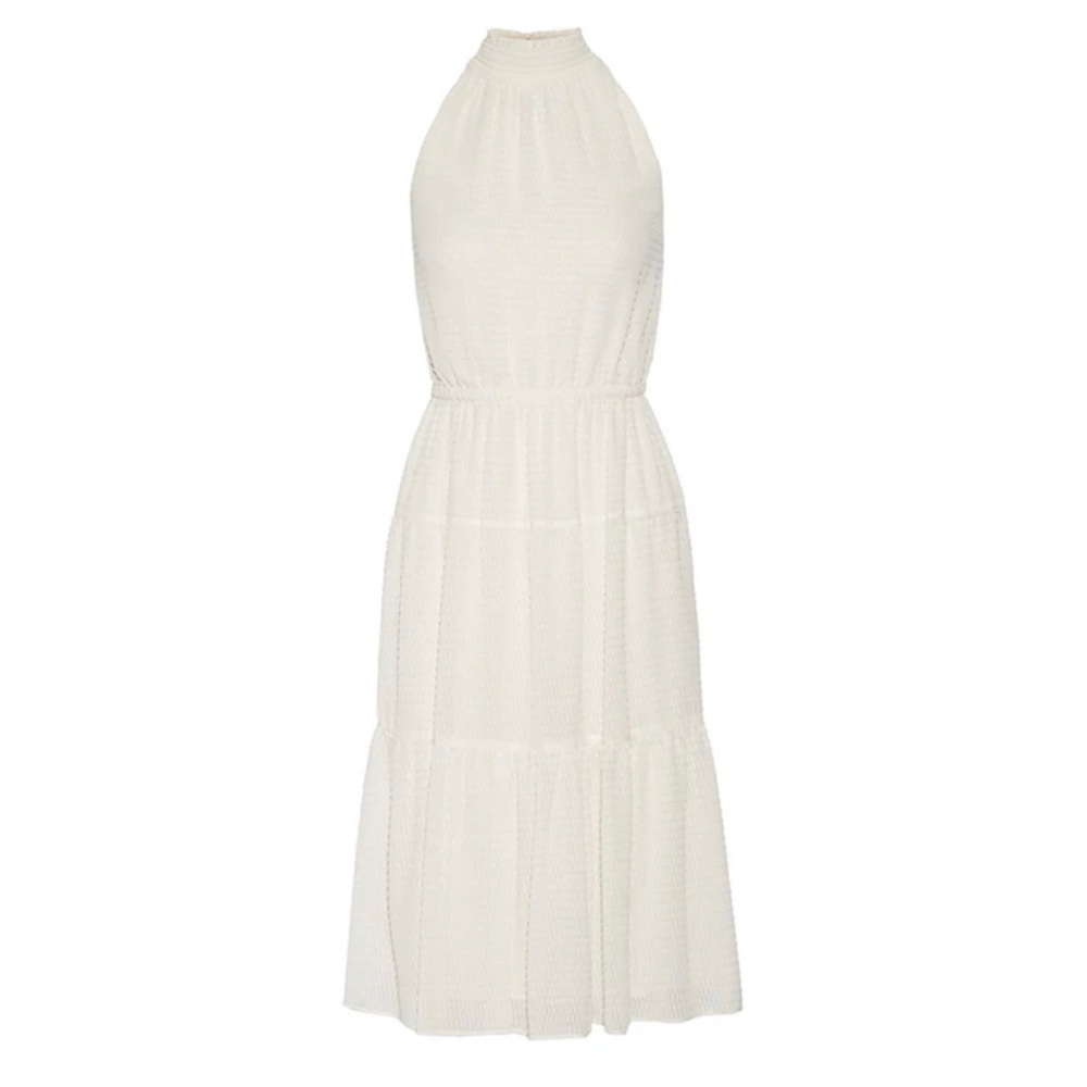 MICHAEL BY Michael Kors Smocked Halter Dress - Size Medium